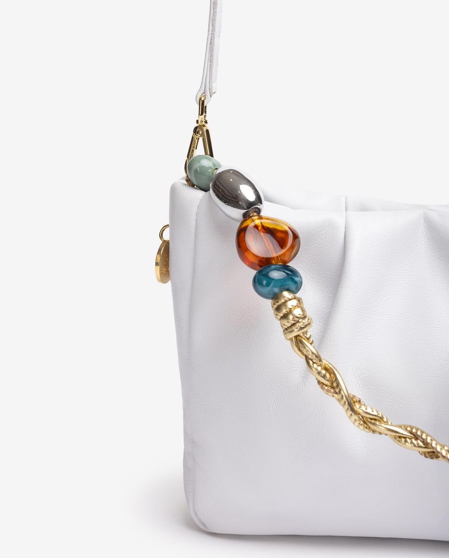 Sac à main Unisa femme avec poignées ornées - Blanc