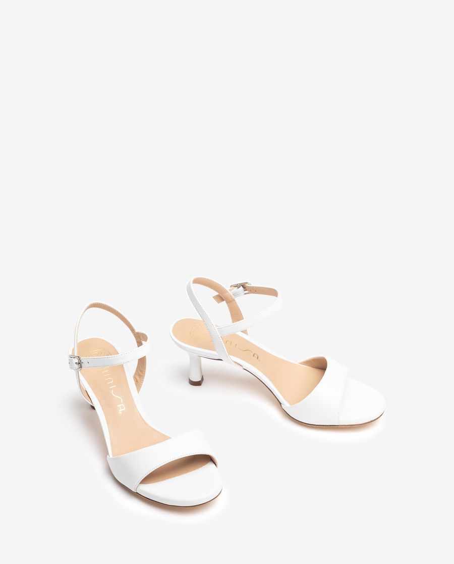 Sandales à talons moyens Unisa pour femme - Blanc