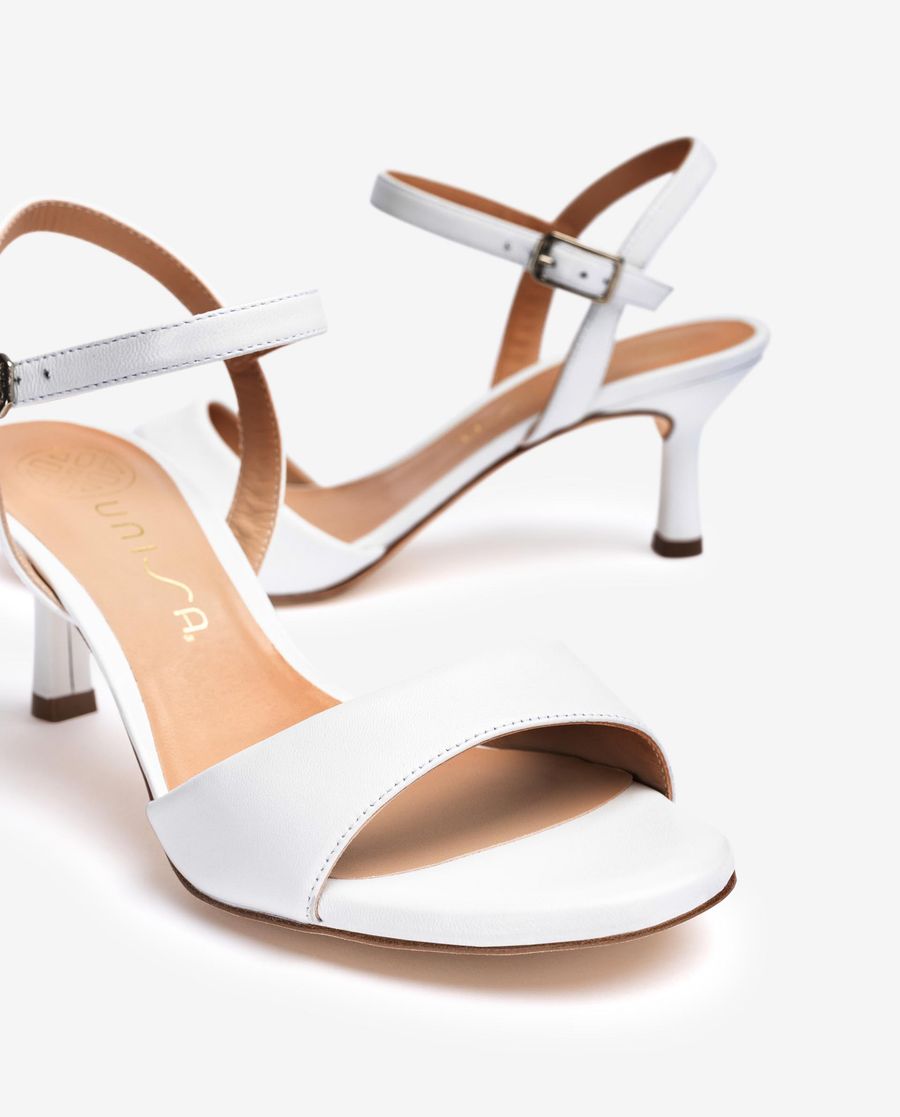 Sandales à talons moyens Unisa pour femme - Blanc