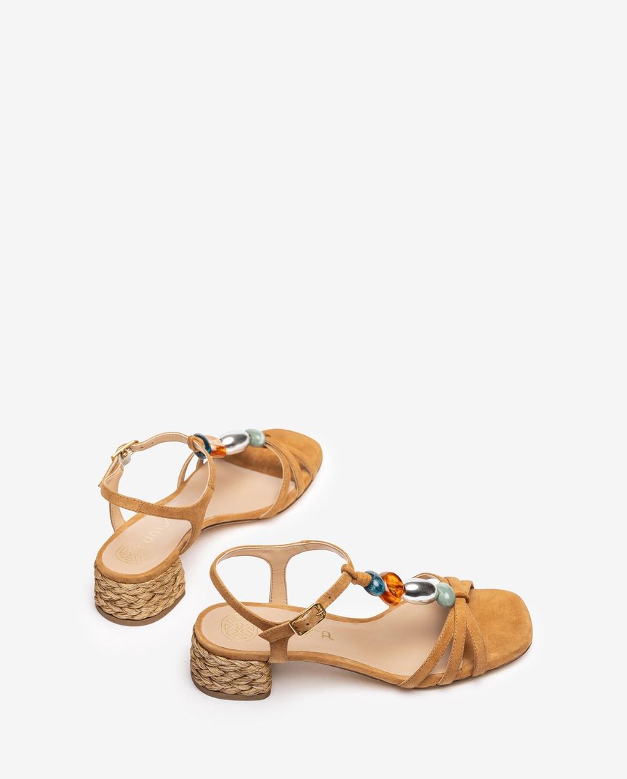 Sandales perlées Unisa pour femme - Marron