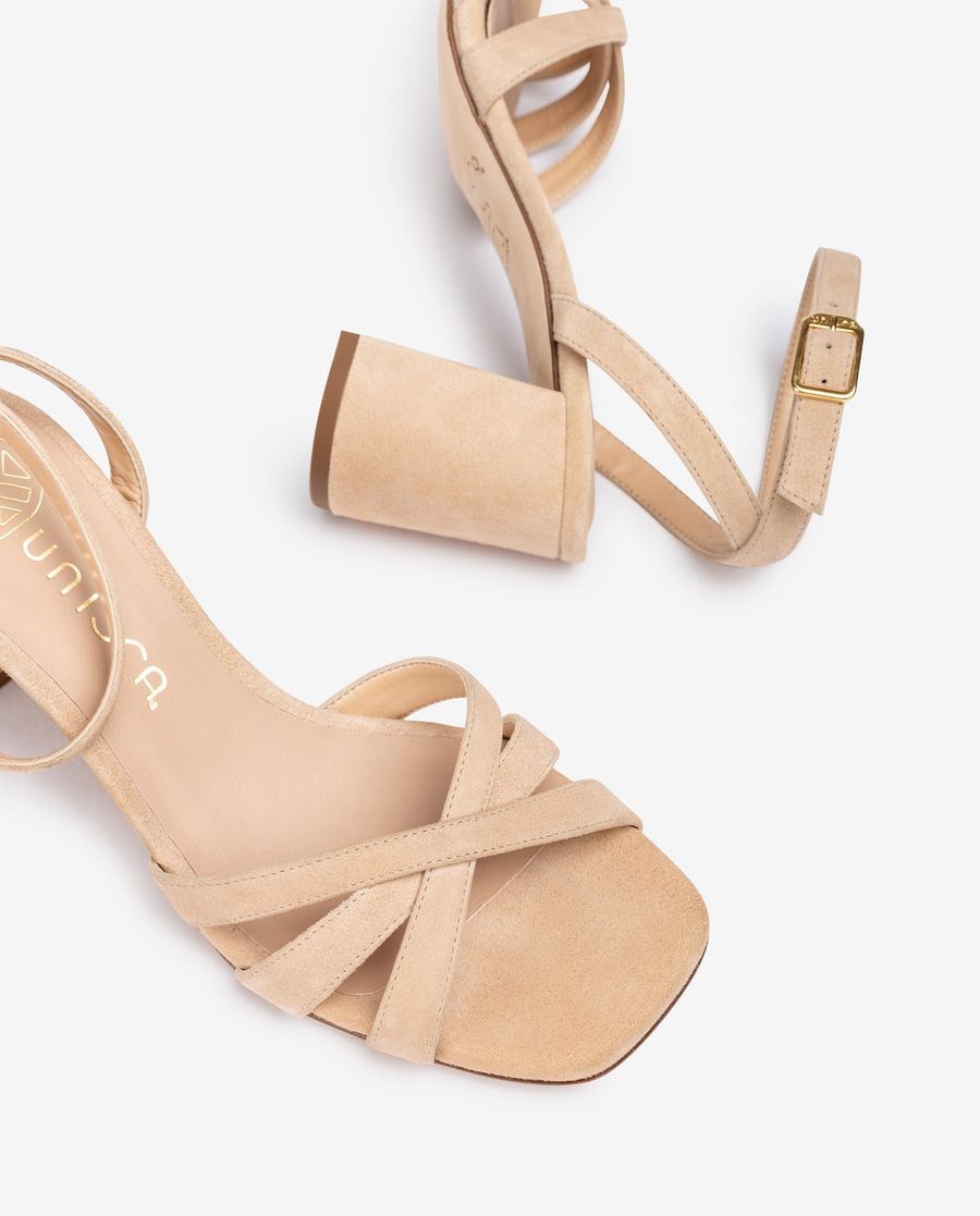 Sandales à brides croisées Unisa pour femme - Beige