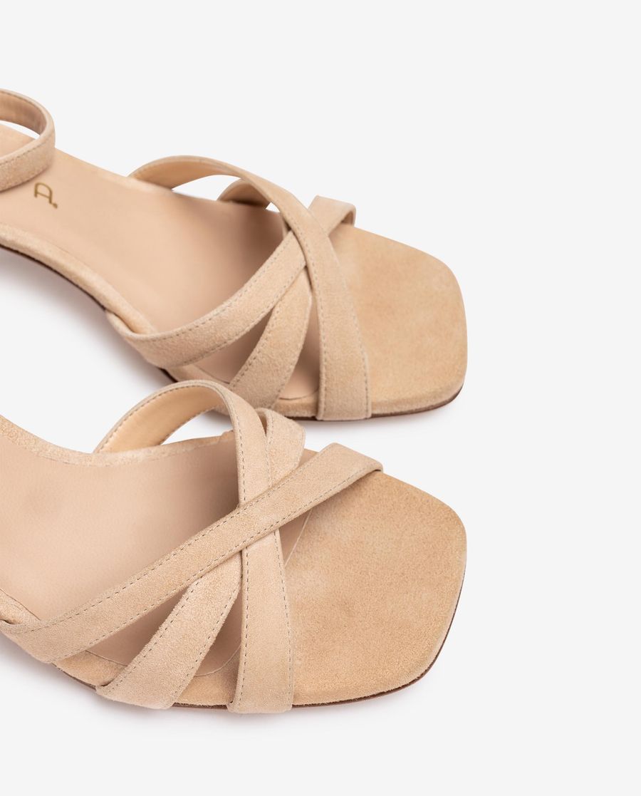 Sandales à brides croisées Unisa pour femme - Beige