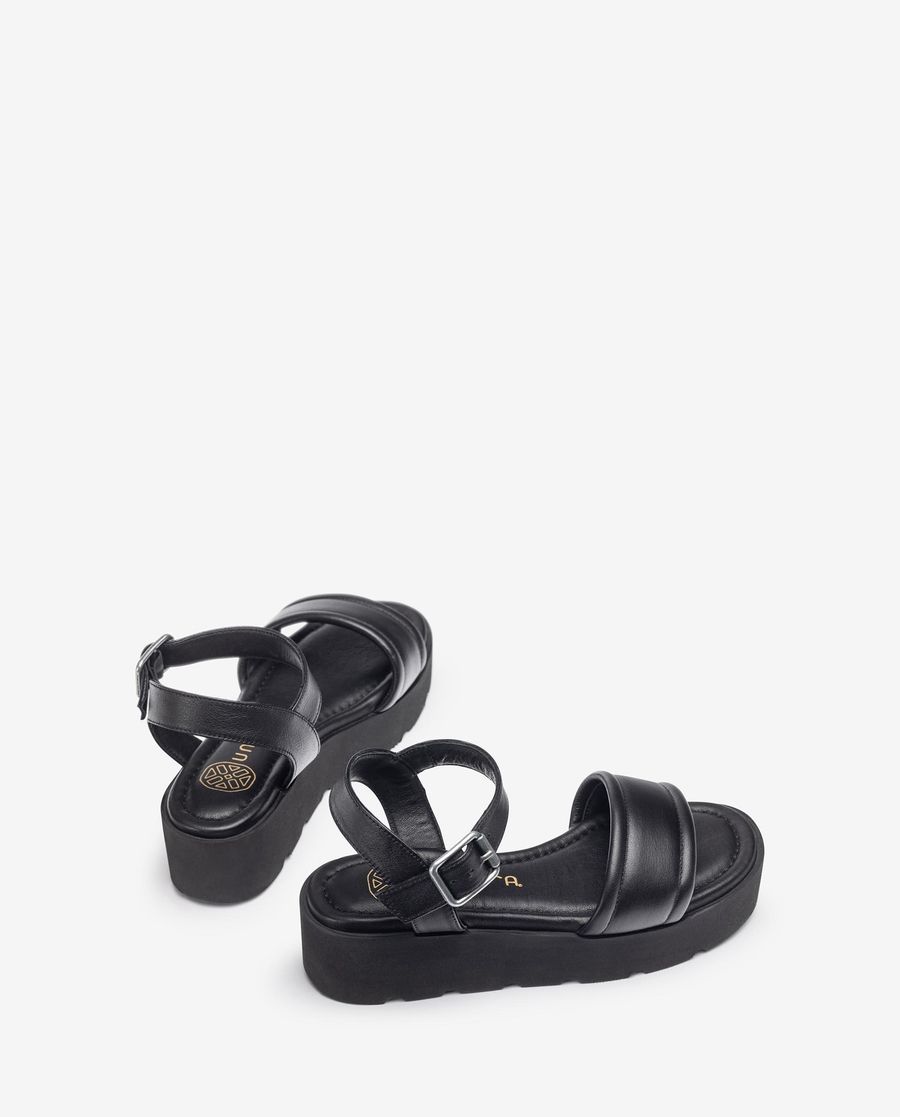 Sandales rembourrées Unisa pour femme - Noir