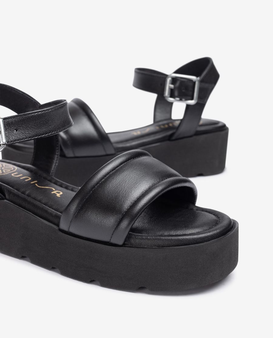 Sandales rembourrées Unisa pour femme - Noir