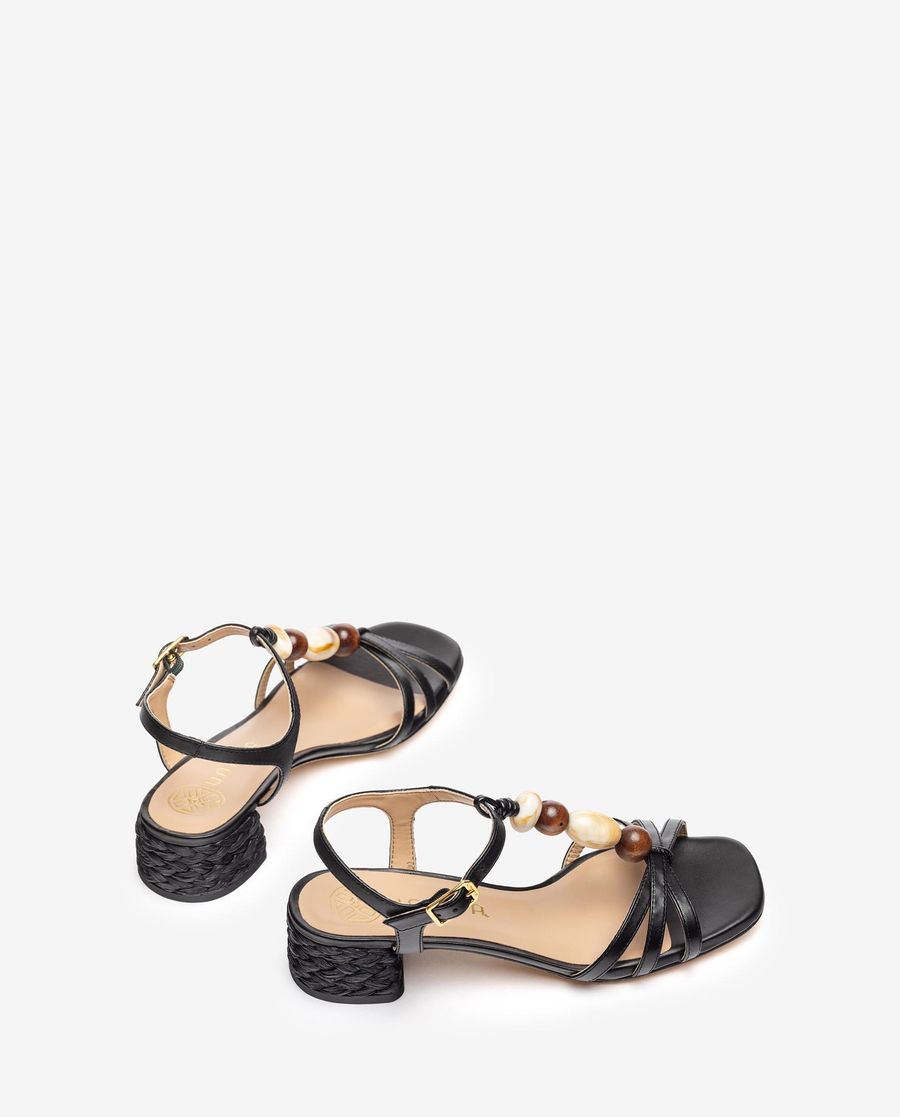 Sandales perlées Unisa pour femme - Noir