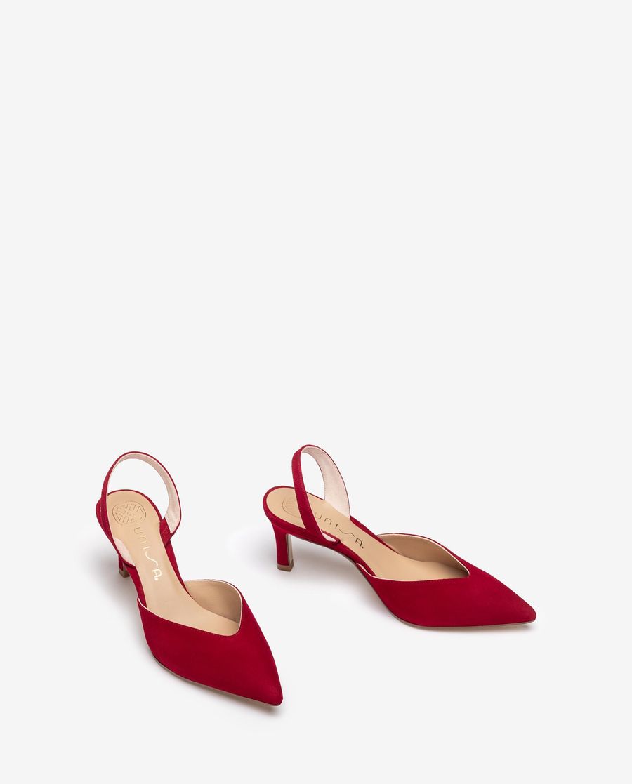 Escarpins à bride arrière à talon haut Unisa pour femme - Rouge