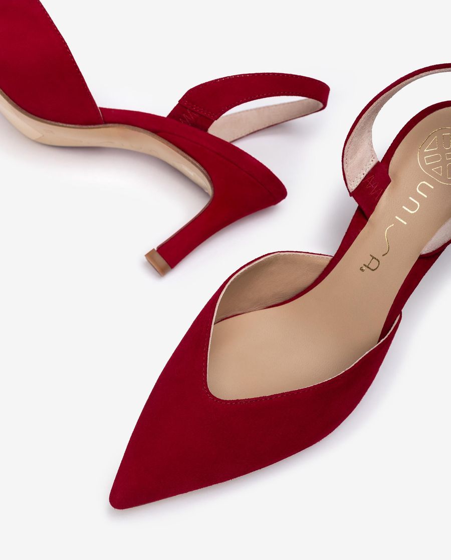 Escarpins à bride arrière à talon haut Unisa pour femme - Rouge