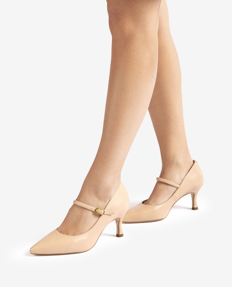 Escarpins Mary Jane à talon aiguille Unisa pour femme - Beige