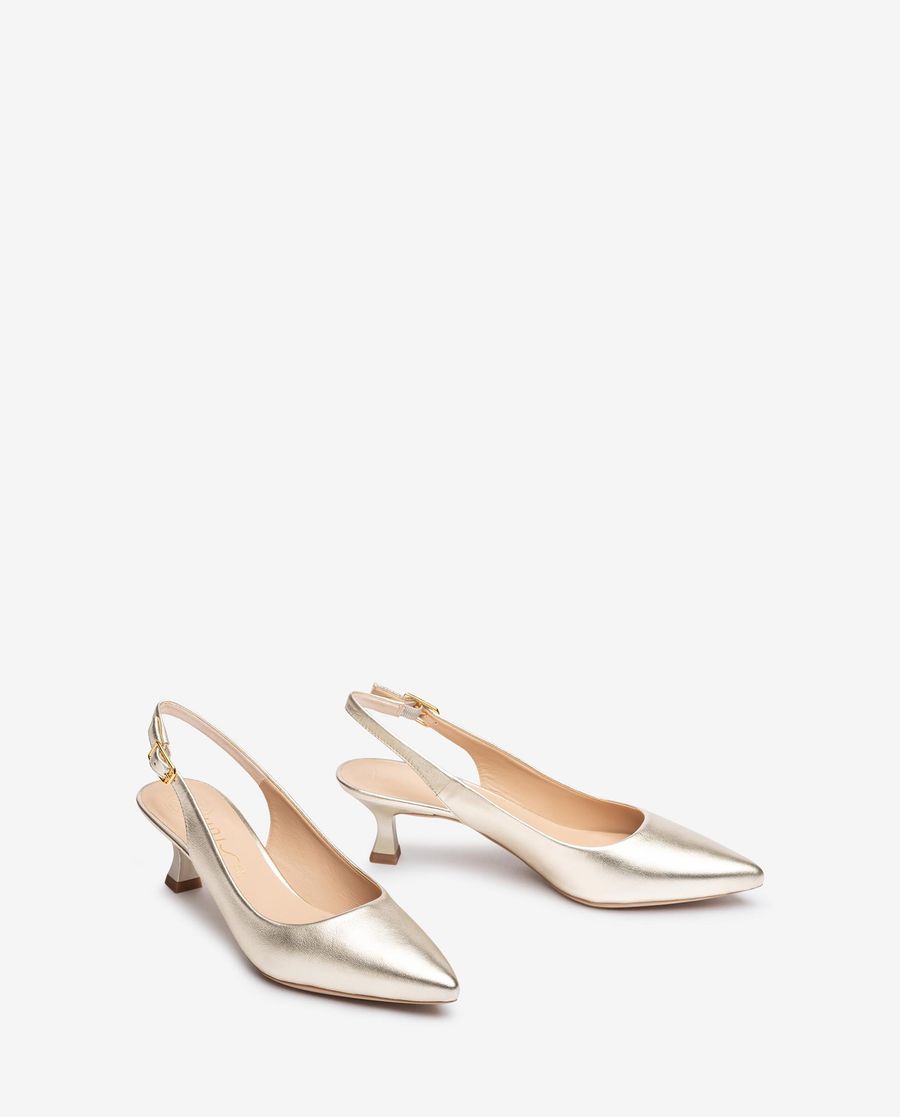 Ballerines à bride arrière et talon peint Unisa pour femme - Doré