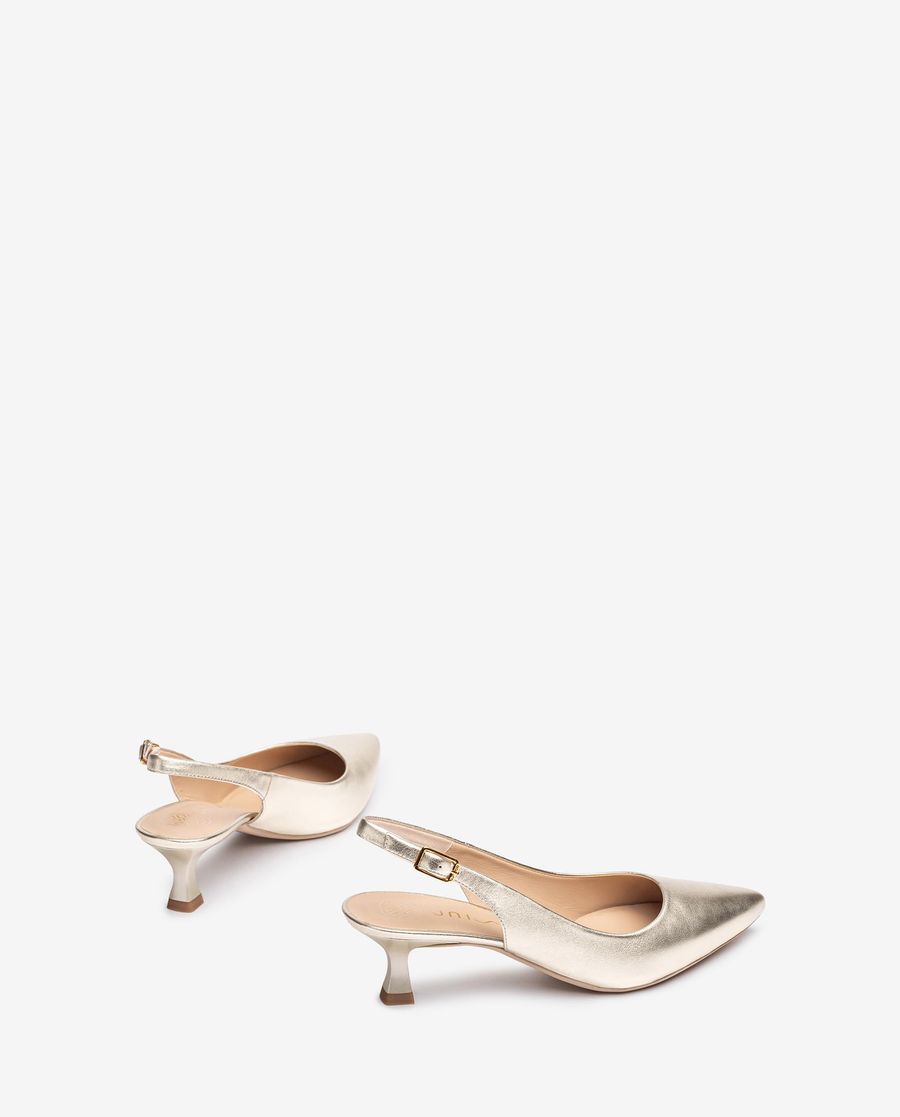 Ballerines à bride arrière et talon peint Unisa pour femme - Doré