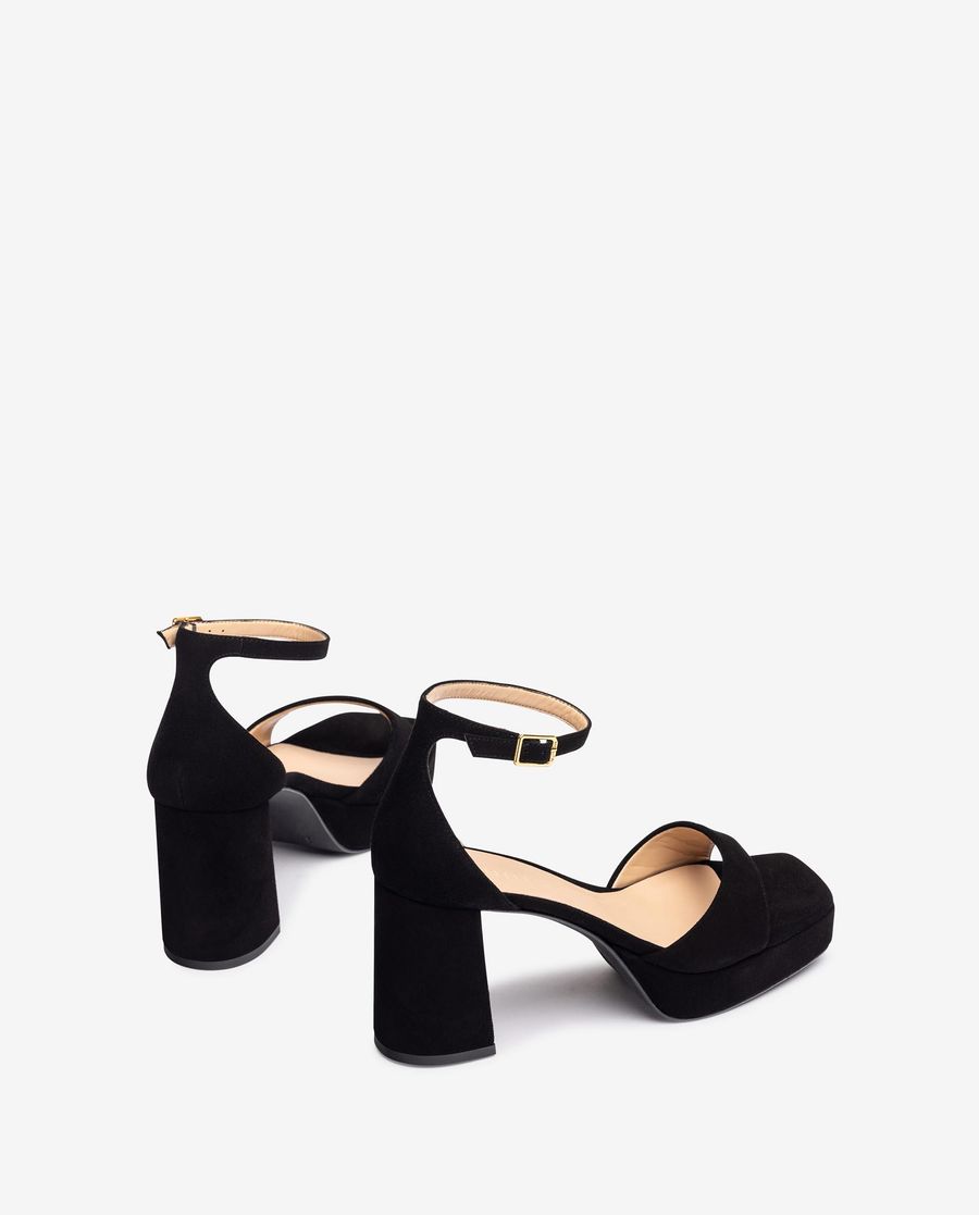 Sandales habillées Unisa pour femme à bout ouvert et talon - Noir