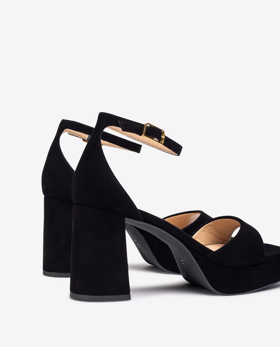Sandales habillées Unisa pour femme à bout ouvert et talon - Noir