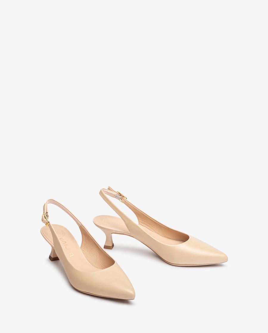 Sandales à bride arrière et talon peint Unisa pour femme - Beige