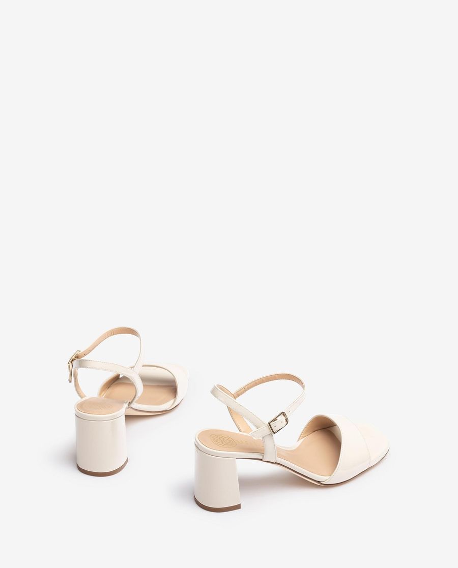 Sandales Unisa femme en cuir verni - Blanc