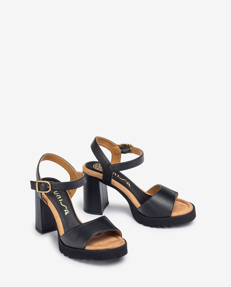 Sandales à talons hauts ultra-légères Unisa pour femme - Noires