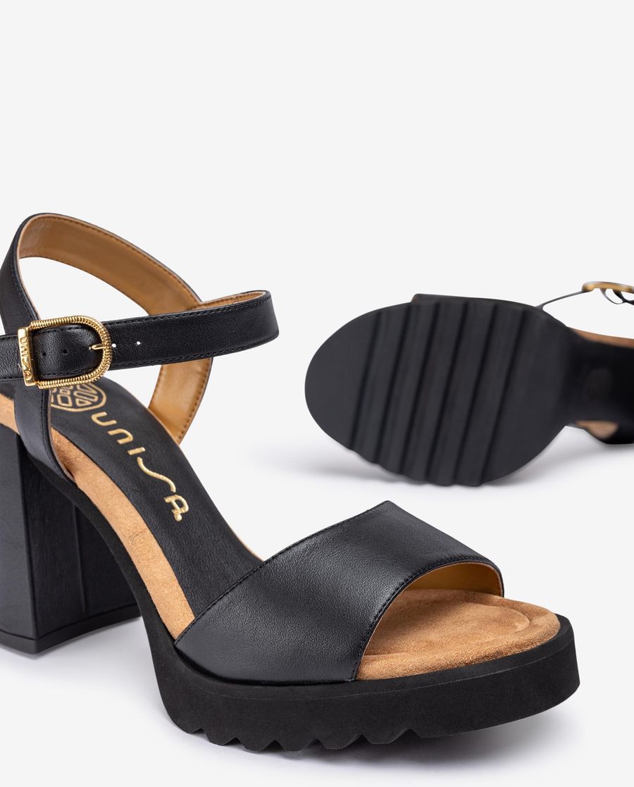 Sandales à talons hauts ultra-légères Unisa pour femme - Noires