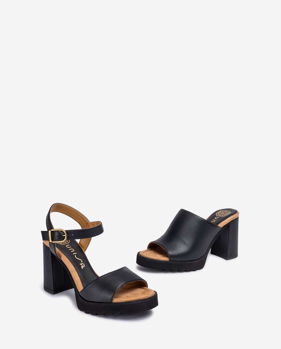 Sandales à talons hauts ultra-légères Unisa pour femme - Noires
