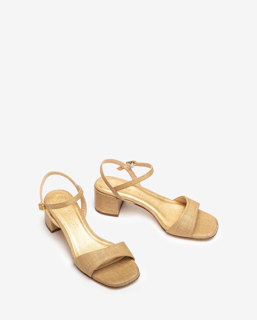 Sandales à talon carré Unisa pour femme - Marron