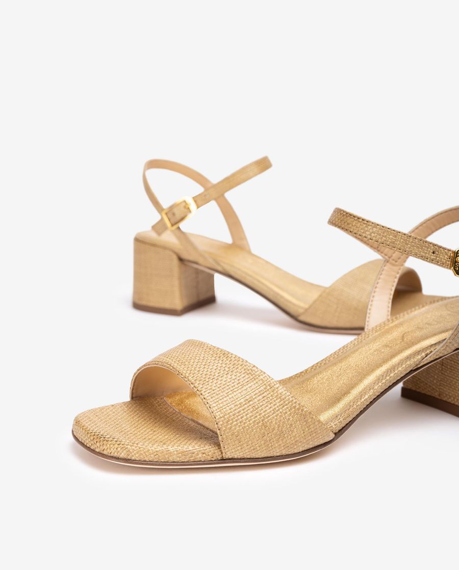 Sandales à talon carré Unisa pour femme - Marron