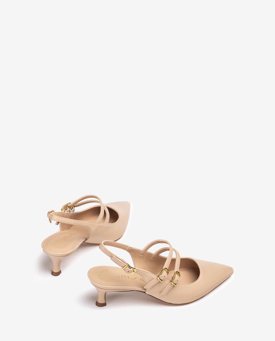 Escarpins à bride arrière avec boucles Unisa pour femme - Beige