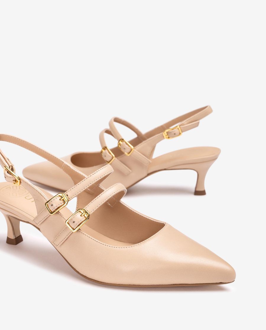 Escarpins à bride arrière avec boucles Unisa pour femme - Beige