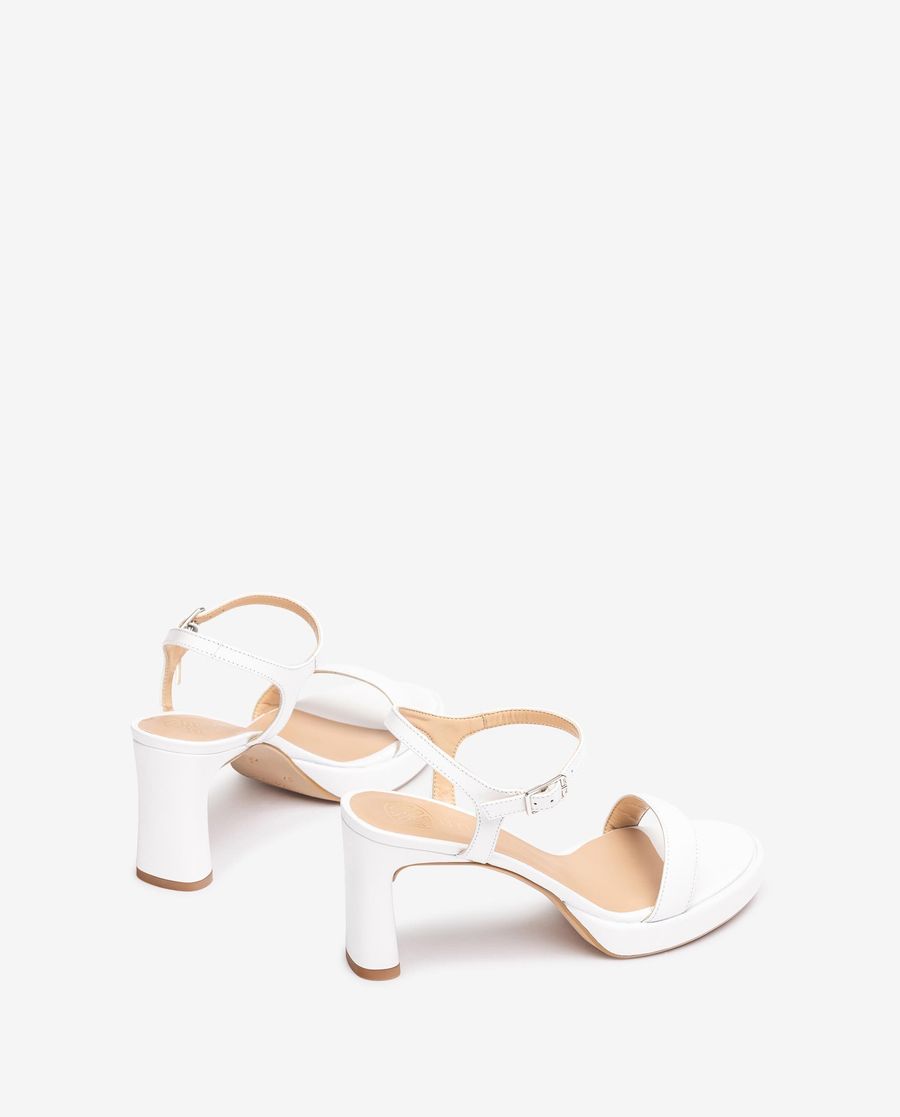 Sandales à plateforme et talon Unisa pour femme - Blanc